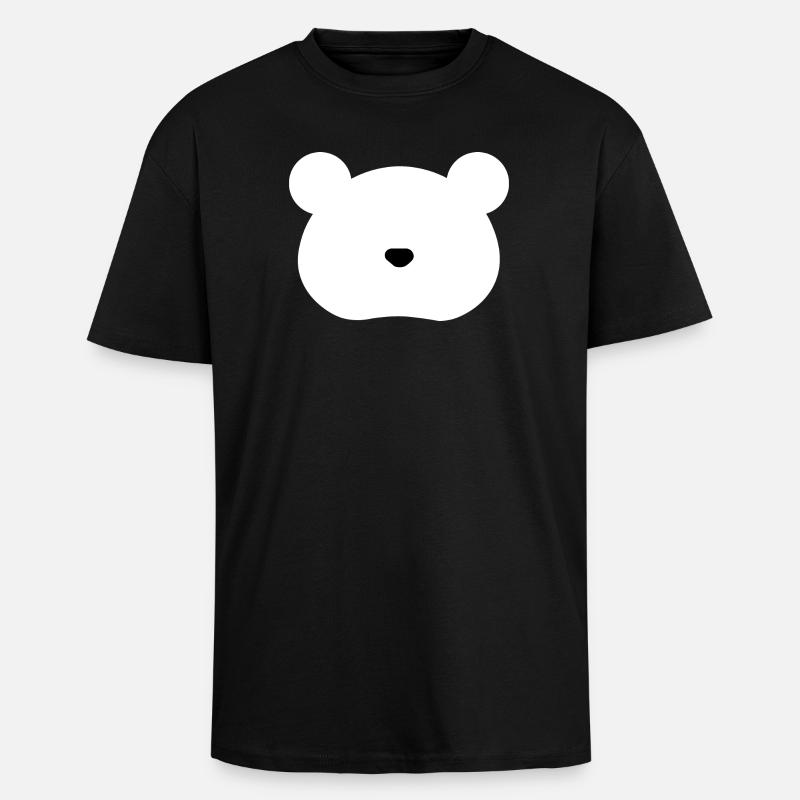Polar Bear - Oversized Heavyweight Unisex T-Shirt - Schwarz