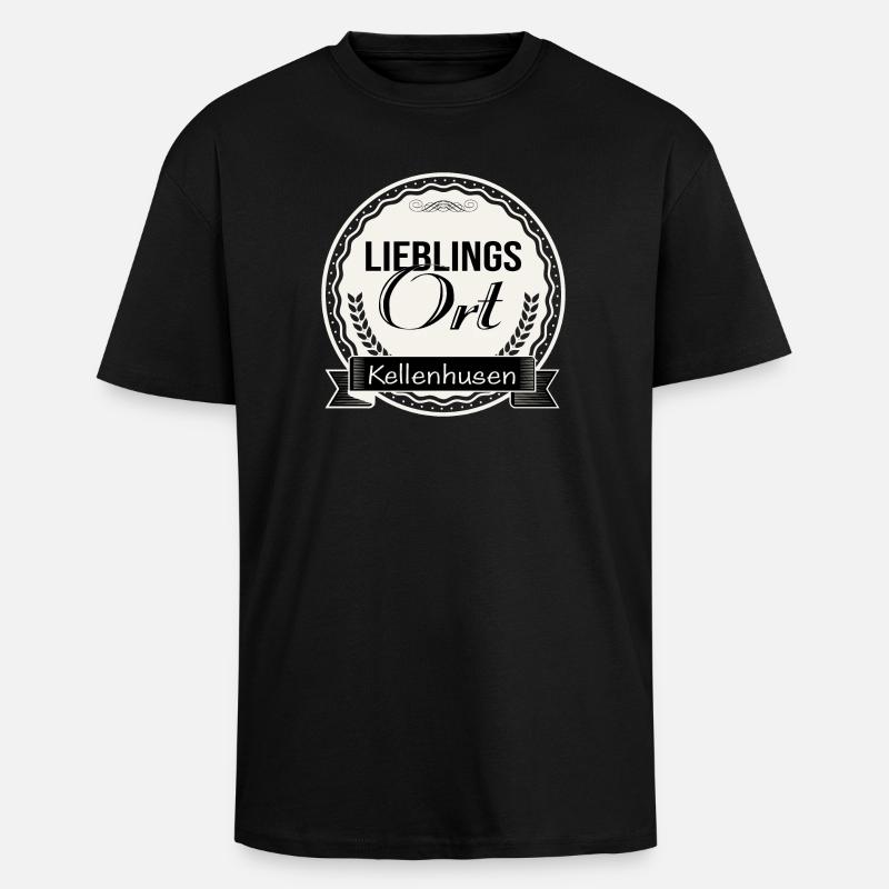 Lieblingsort Kellenhusen - Oversized Heavyweight Unisex T-Shirt - Schwarz