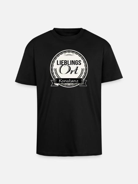 Lieblingsort Konstanz - Oversized Heavyweight Unisex T-Shirt - Schwarz