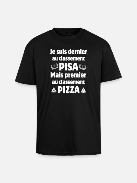 école, écolier, classement Pisa - T-shirt unisexe oversize épais - noir