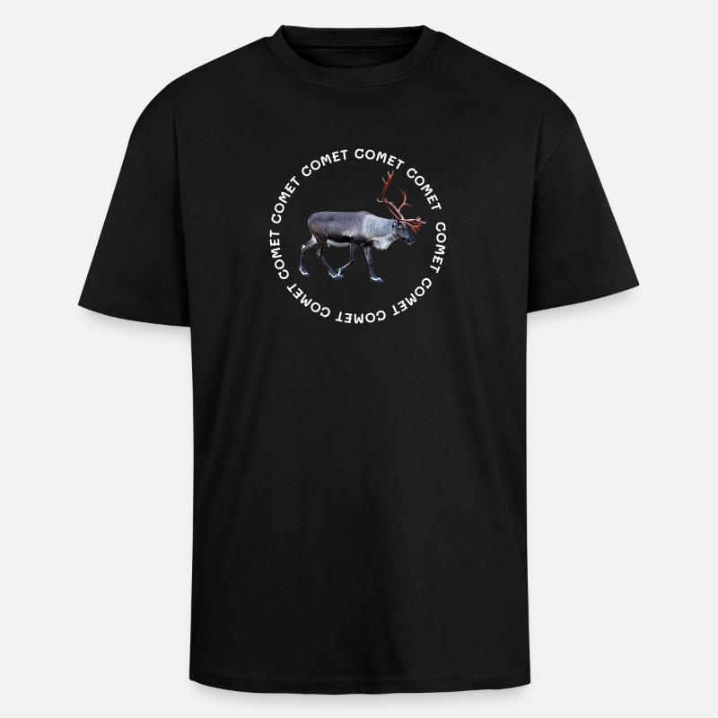 KOMET - Oversized Heavyweight Unisex T-Shirt - Schwarz