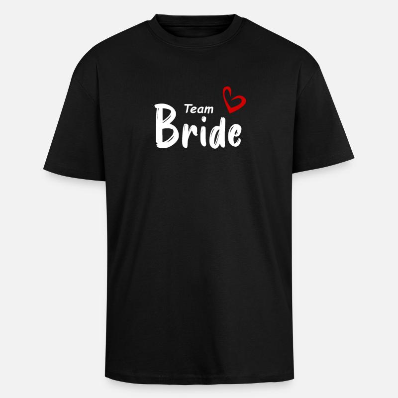 Team Bride - Unisex Oversized Heavyweight T-shirt - black