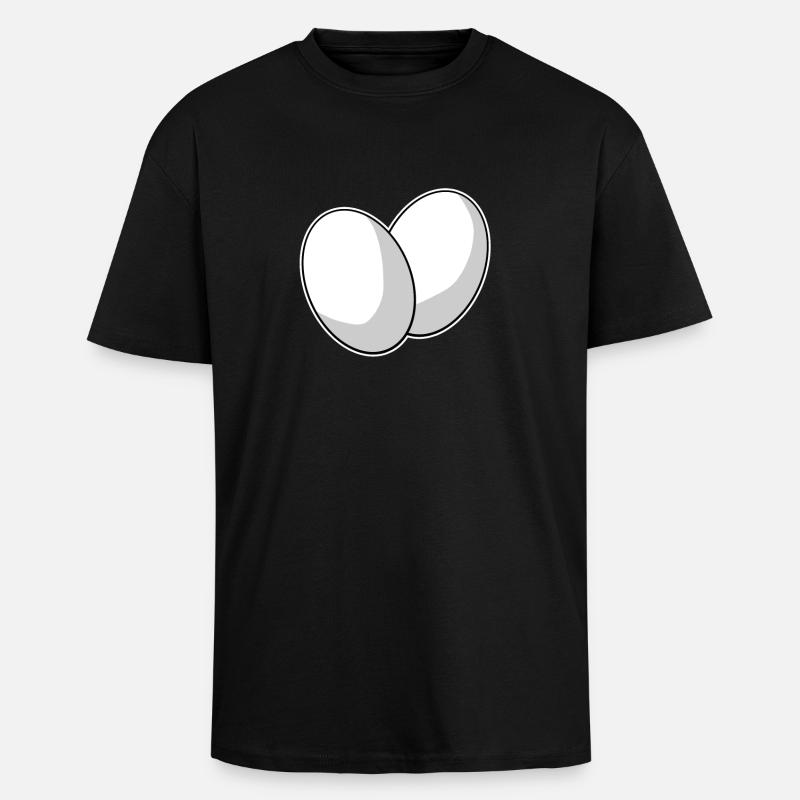 Egg Eggs - Unisex Oversized Heavyweight T-shirt - black