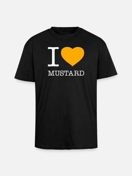 I LOVE MUSTARD Senf - Unisex Oversized Heavyweight T-shirt - black