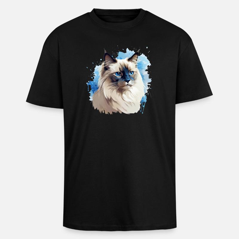 Kattehoved hellig birma - Unisex oversized heavyweight t-shirt - sort