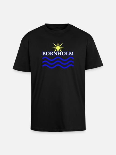 BORNHOLM-Sun Water - Unisex Oversized Heavyweight T-shirt - black