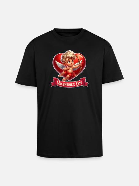 Valentine's Day - Unisex Oversized Heavyweight T-shirt - black