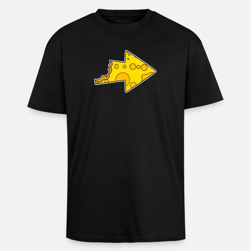 Fromage Arrow - T-shirt unisexe oversize épais - noir