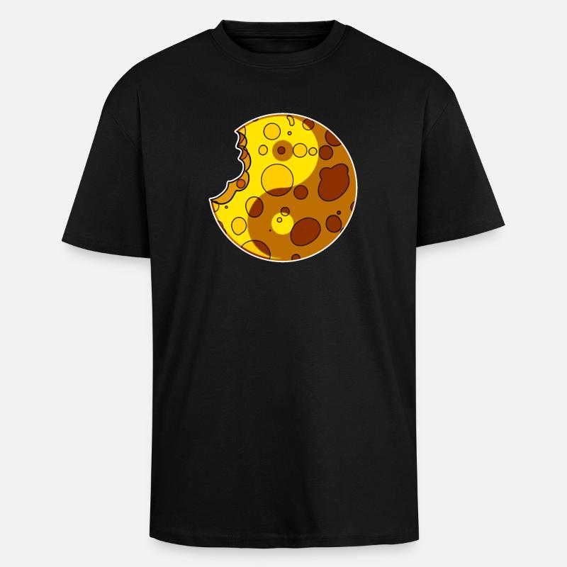 Fromage Yin Yang - T-shirt unisexe oversize épais - noir