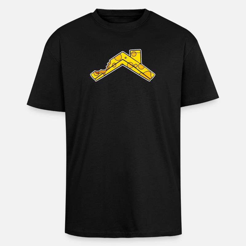 Haus Dach Käse - Oversized Heavyweight Unisex T-Shirt - Schwarz