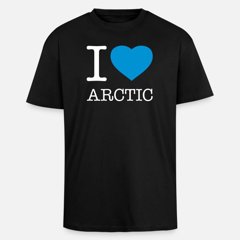 J’ADORE L’ARCTIQUE - T-shirt unisexe oversize épais - noir