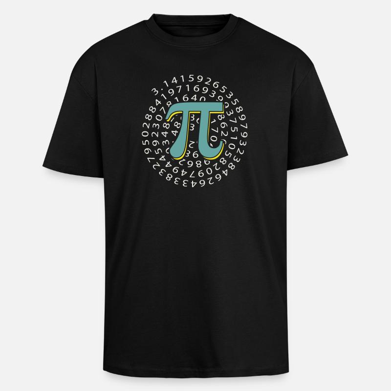 Pi Day - Happy Pi Day - Unisex Oversized Heavyweight T-shirt - black