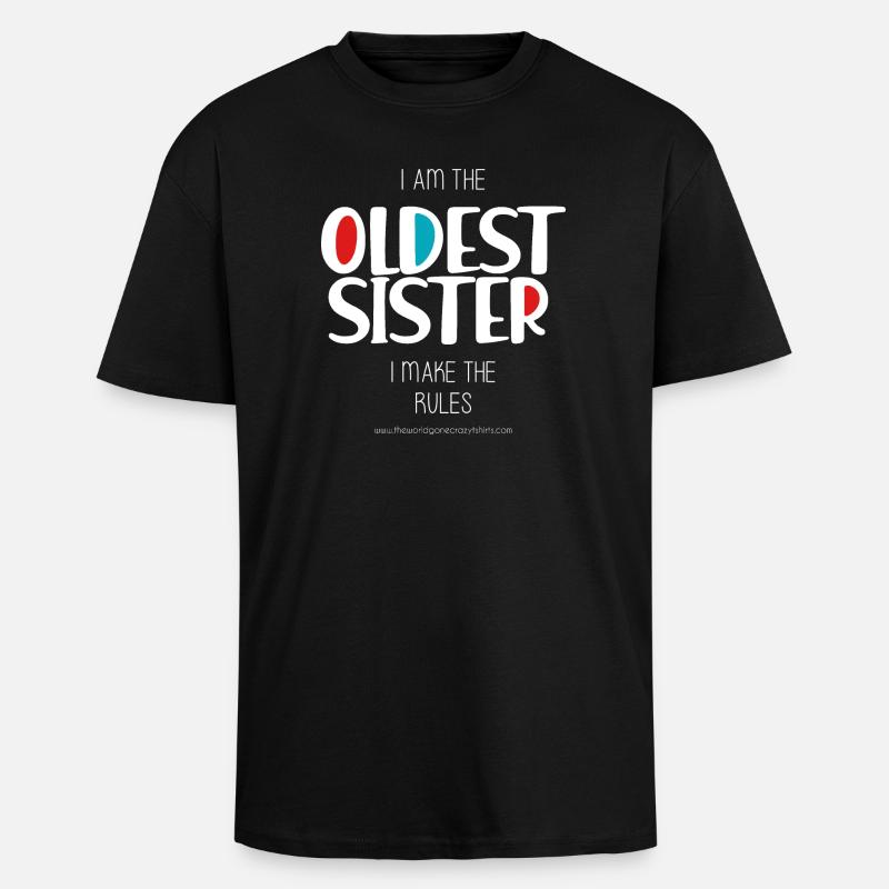 Älteste Schwester - Oversized Heavyweight Unisex T-Shirt - Schwarz