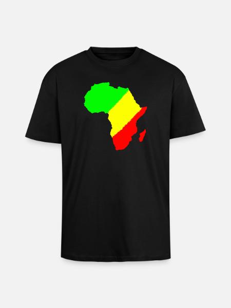afrique - T-shirt unisexe oversize épais - noir