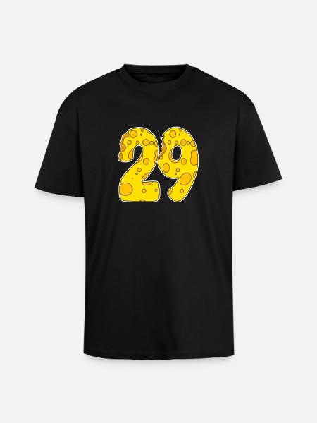 29 years old Lustig Käse - Unisex Oversized Heavyweight T-shirt - black
