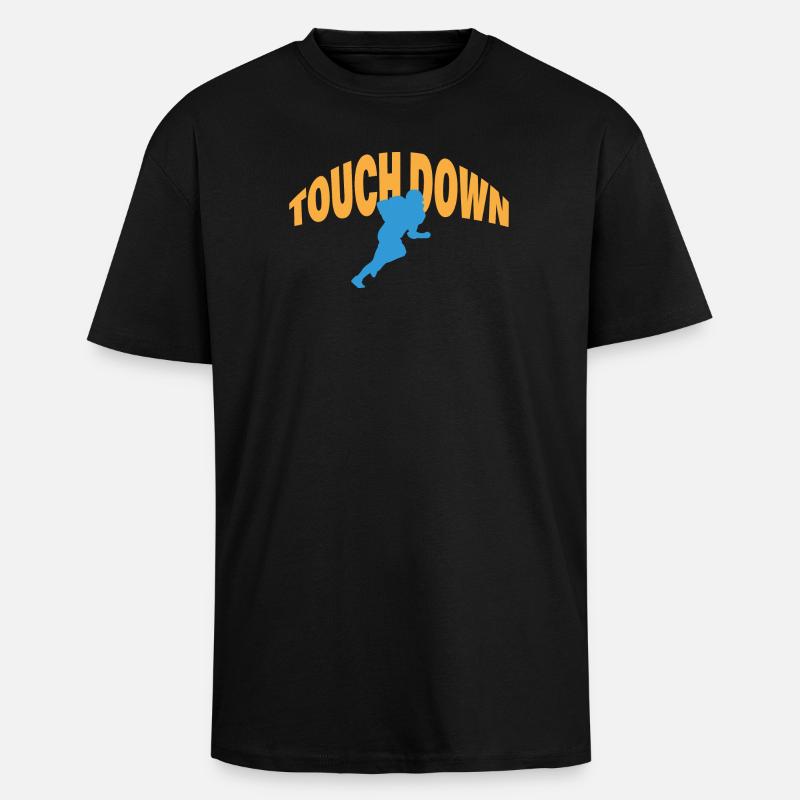 TOUCH DOWN - Unisex Oversized Heavyweight T-shirt - black