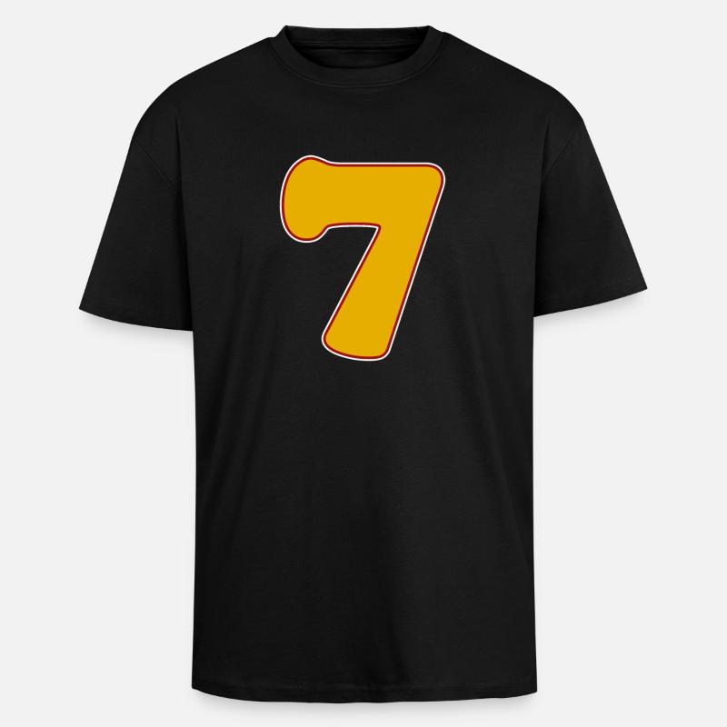 7 - T-shirt unisexe oversize épais - noir