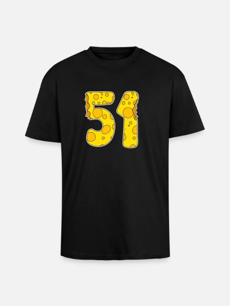 51 years of Lustig Käse - Unisex Oversized Heavyweight T-shirt - black