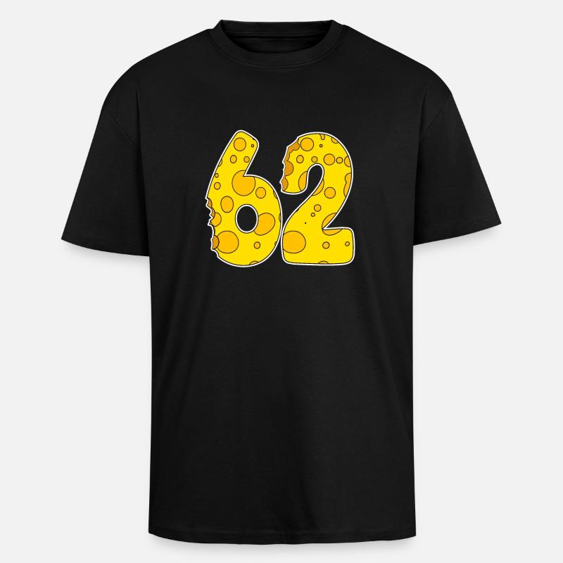 62 ans de Lustig Käse - T-shirt unisexe oversize épais - noir