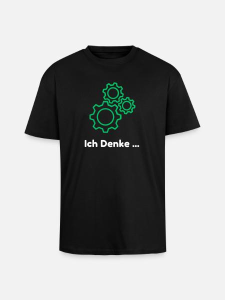 Denkende Zahnräder Design - Oversized Heavyweight Unisex T-Shirt - Schwarz