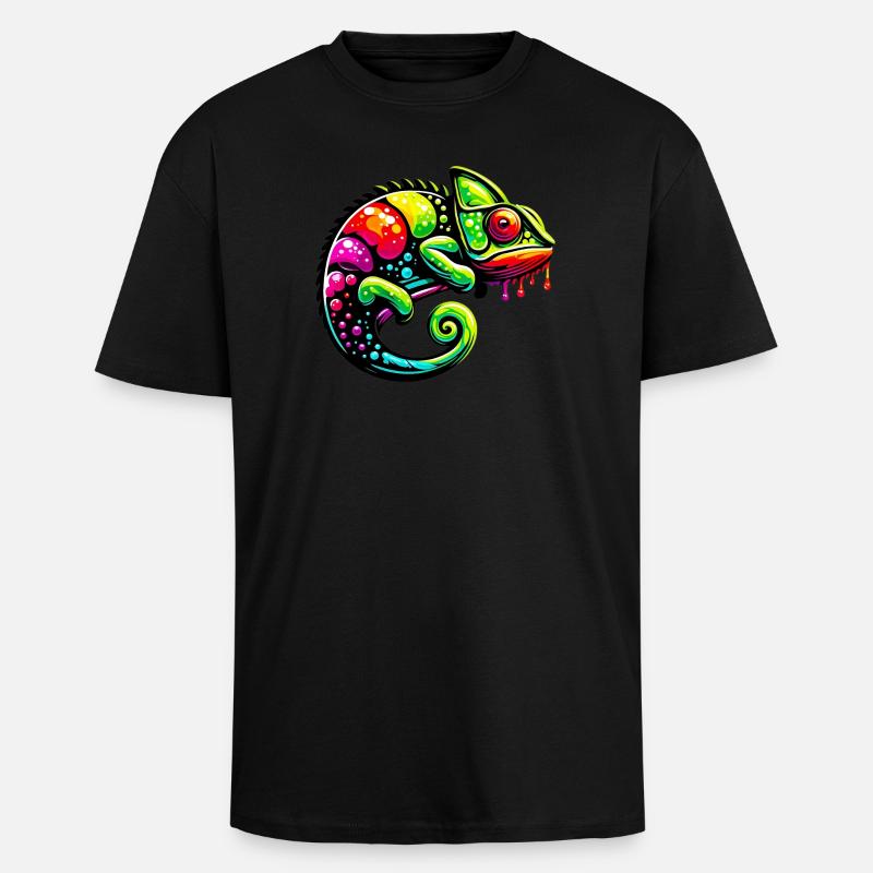 Chamäleon - Oversized Heavyweight Unisex T-Shirt - Schwarz