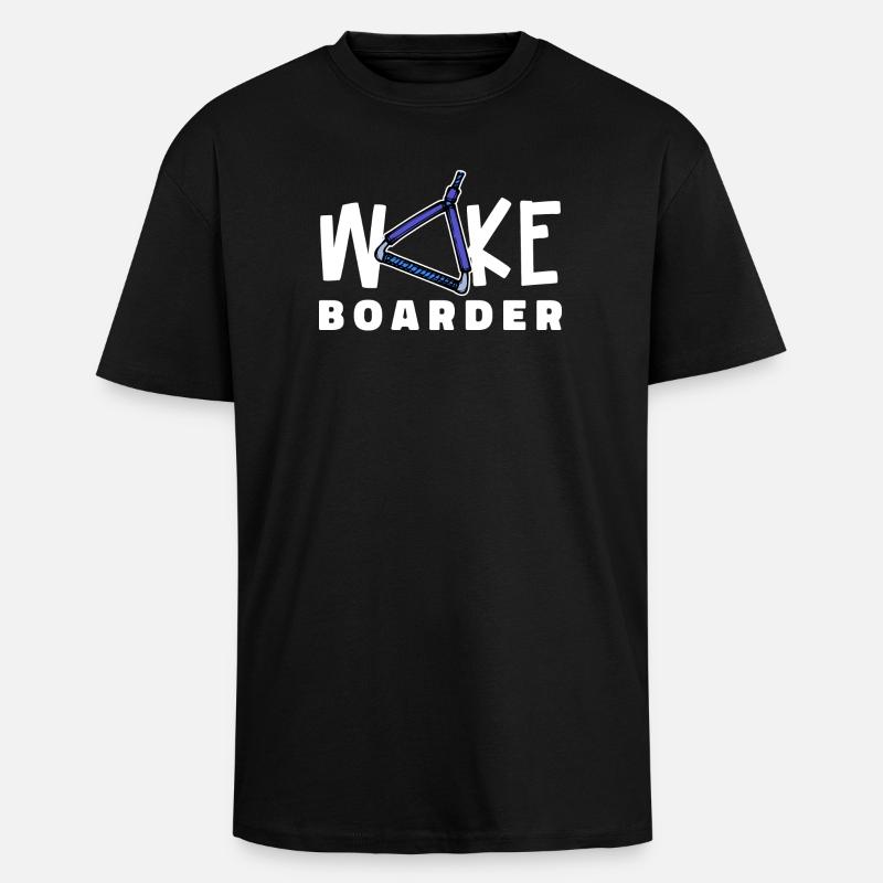Wellenreiten Kitesurfer Statement Wakeboard - Oversized Heavyweight Unisex T-Shirt - Schwarz