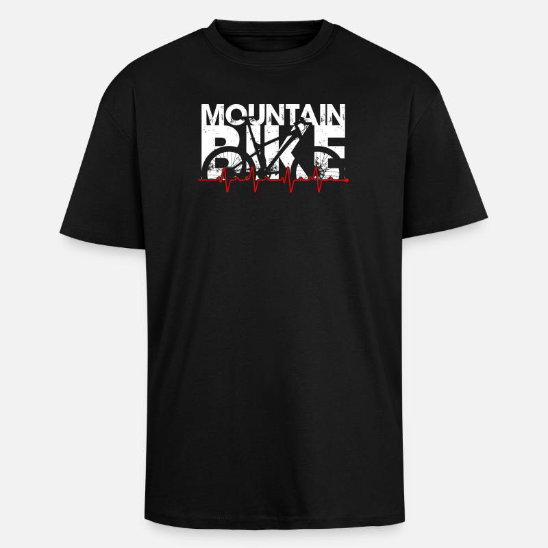 Rythme du VTT - T-shirt unisexe oversize épais - noir