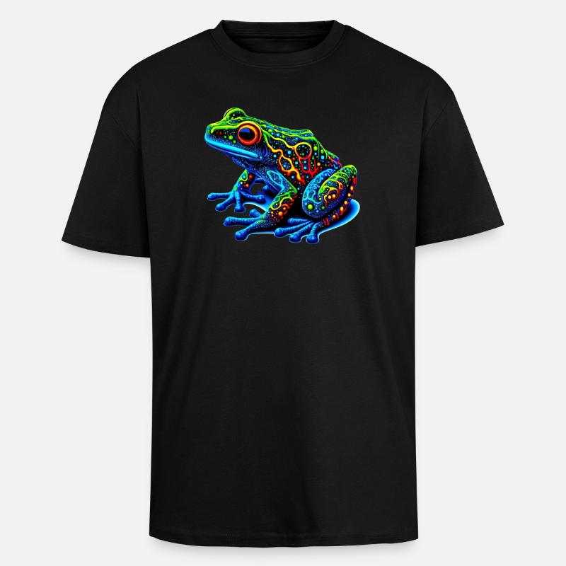 Frog - Unisex Oversized Heavyweight T-shirt - black