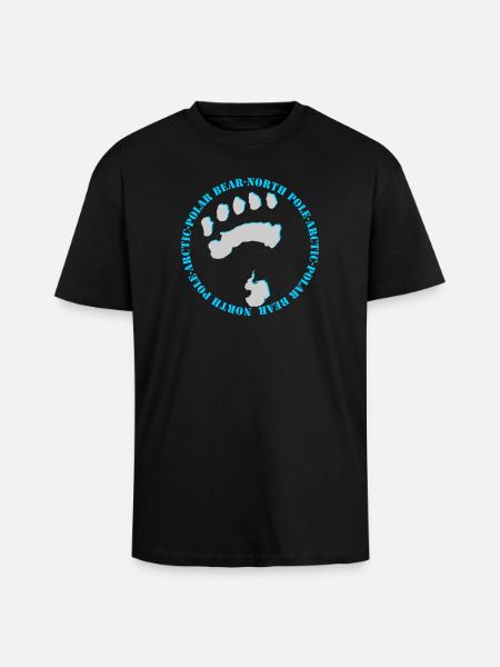 Eisbär 2 - Oversized Heavyweight Unisex T-Shirt - Schwarz