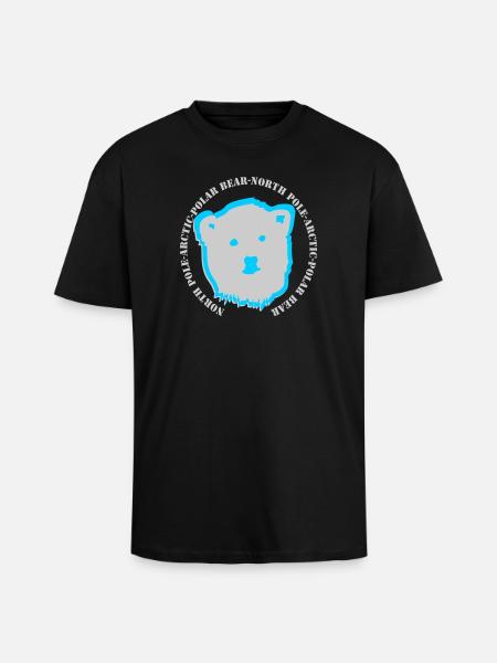 Eisbär 6 - Oversized Heavyweight Unisex T-Shirt - Schwarz