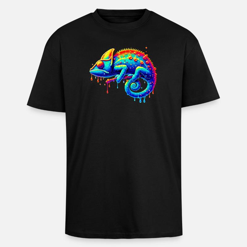Chamäleon - Oversized Heavyweight Unisex T-Shirt - Schwarz