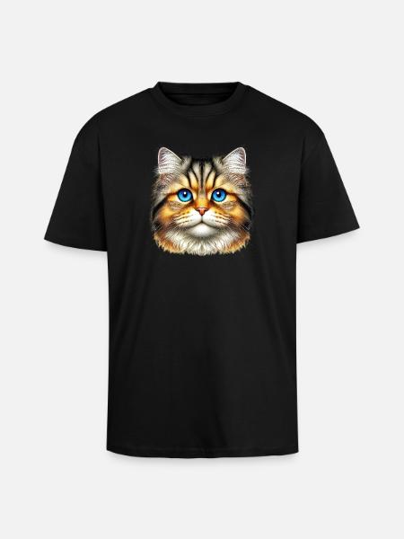 Cat - Unisex Oversized Heavyweight T-shirt - black