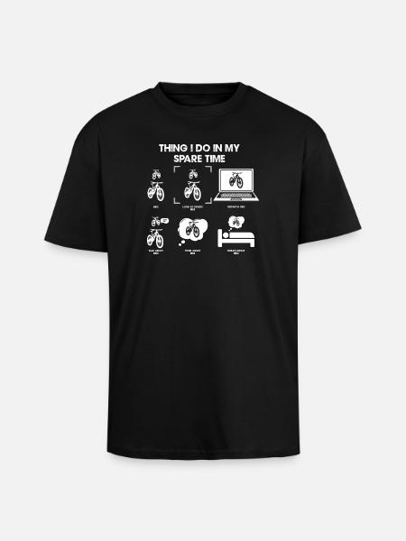 Bike-Denken in der Freizeit - Oversized Heavyweight Unisex T-Shirt - Schwarz