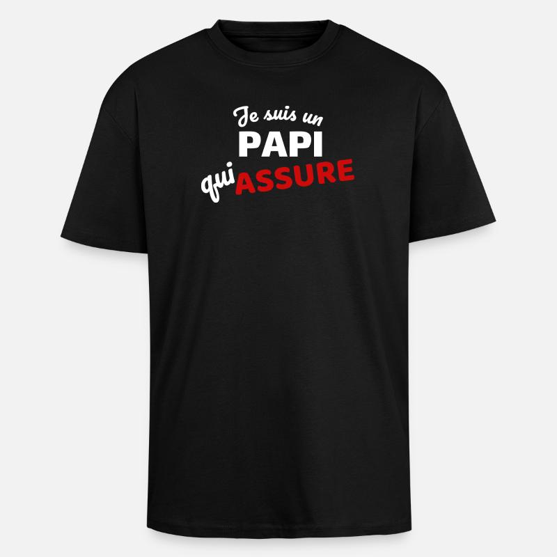 Expression affirmée de paternité - T-shirt unisexe oversize épais - noir