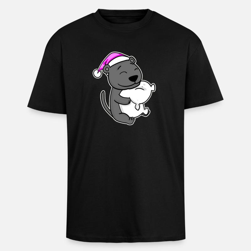 Tired Sleeping In Sleeping Pink - Unisex Oversized Heavyweight T-shirt - black