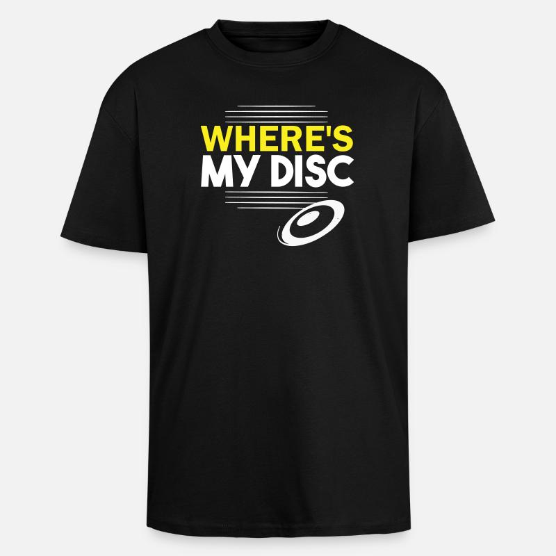 Où est mon disque ? - T-shirt unisexe oversize épais - noir