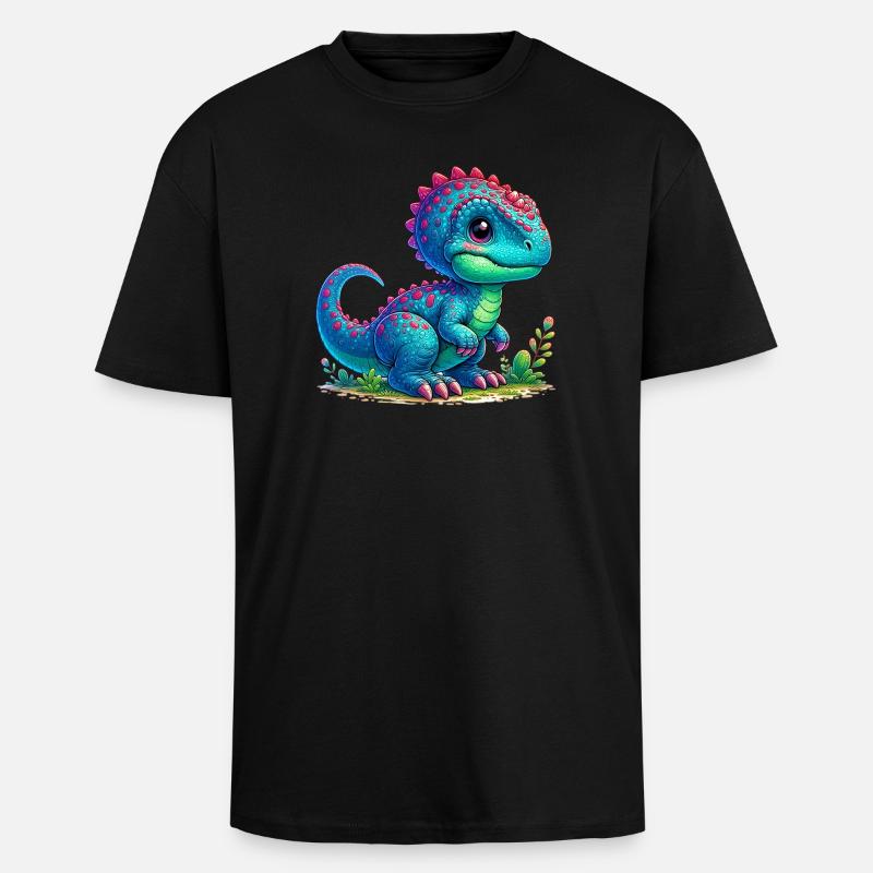 Dinosaurier - Oversized Heavyweight Unisex T-Shirt - Schwarz