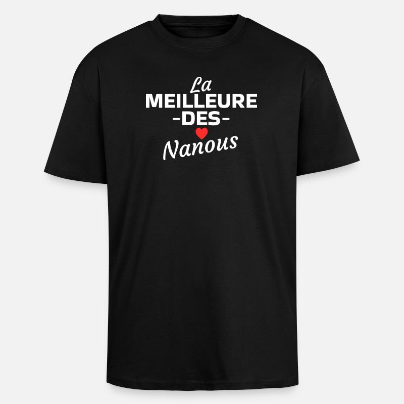 Das Beste von nanous - Oversized Heavyweight Unisex T-Shirt - Schwarz
