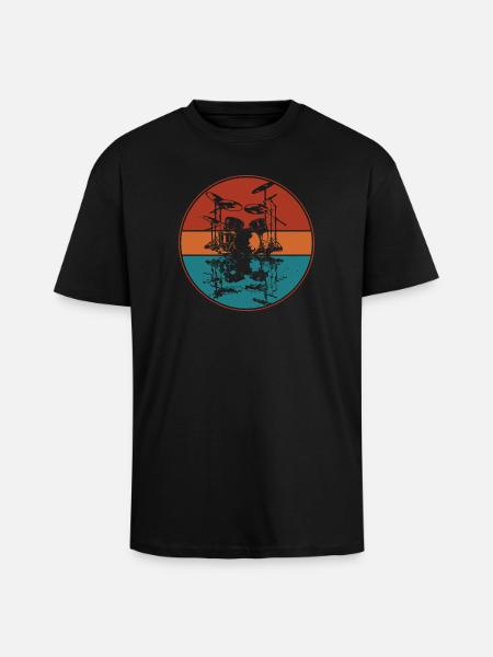 Drum set - T-shirt unisexe oversize épais - noir