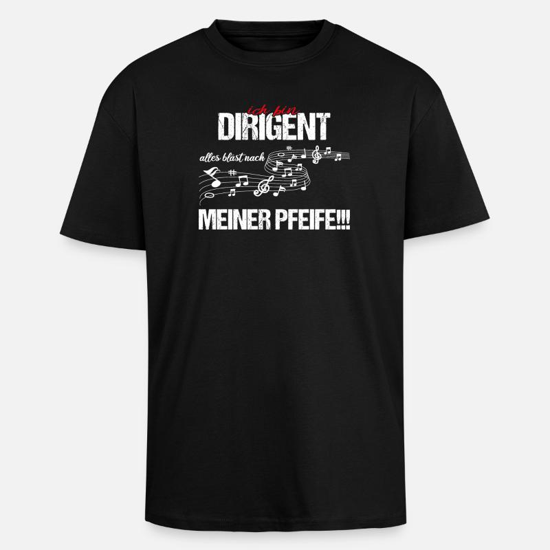Ich bin Dirigent - Oversized Heavyweight Unisex T-Shirt - Schwarz
