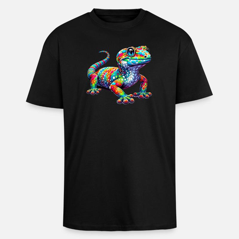 Gecko - T-shirt unisexe oversize épais - noir