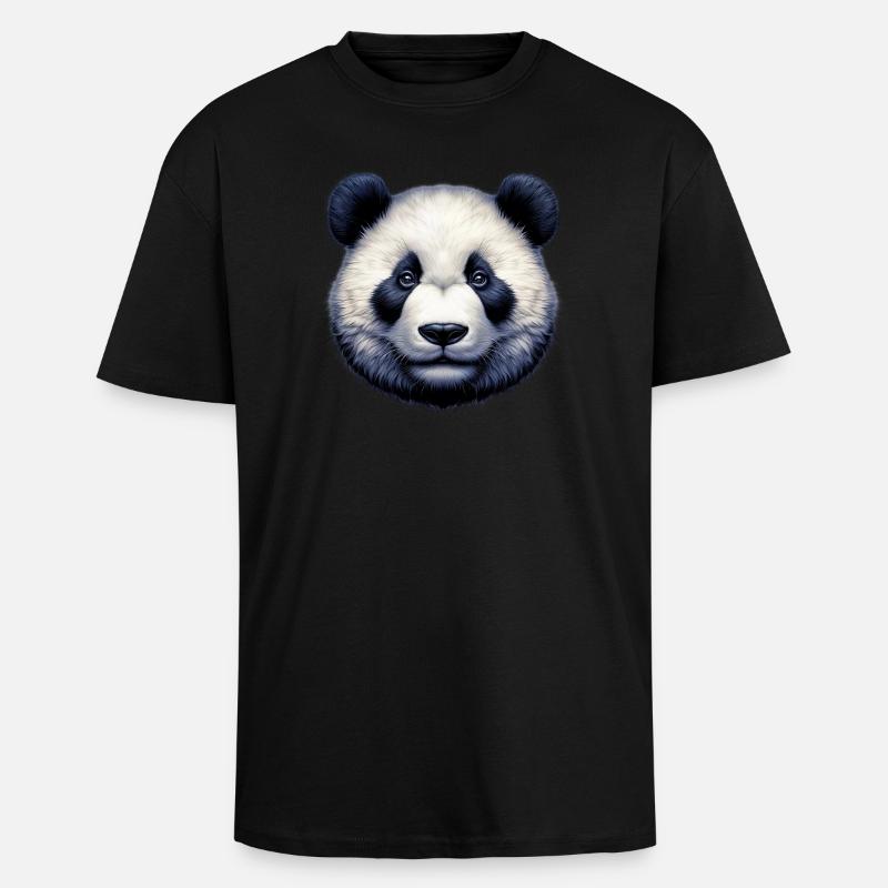 Panda - Unisex Oversized Heavyweight T-shirt - black