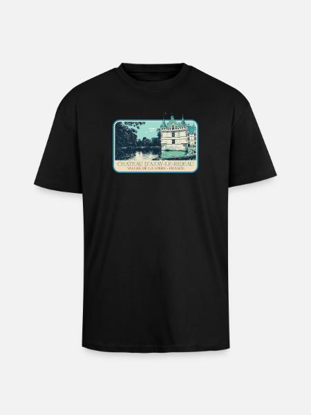 Château d'Azay-le-Rideau, Loire-Tal - Oversized Heavyweight Unisex T-Shirt - Schwarz