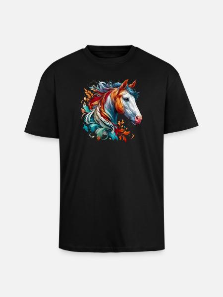 Cheval - T-shirt unisexe oversize épais - noir