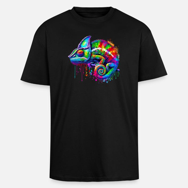 Chamäleon - Oversized Heavyweight Unisex T-Shirt - Schwarz