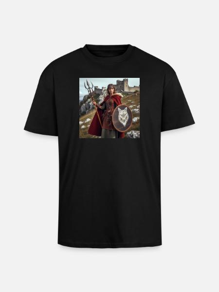 Viking Warrior - Unisex Oversized Heavyweight T-shirt - black