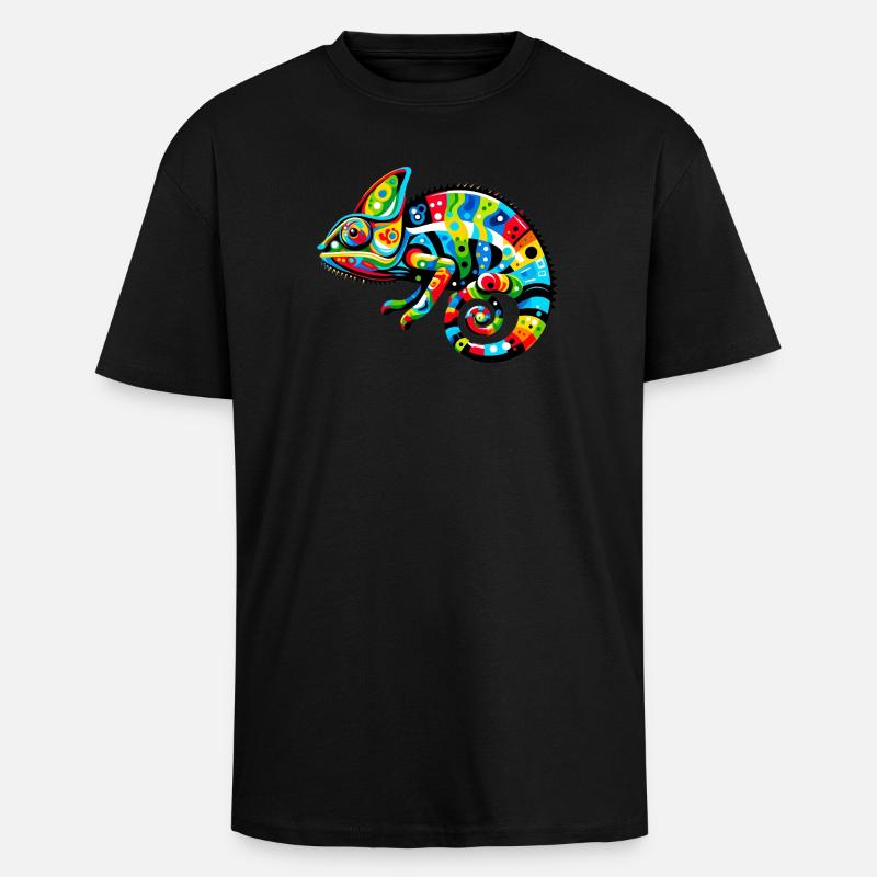 Chameleon - Unisex Oversized Heavyweight T-shirt - black