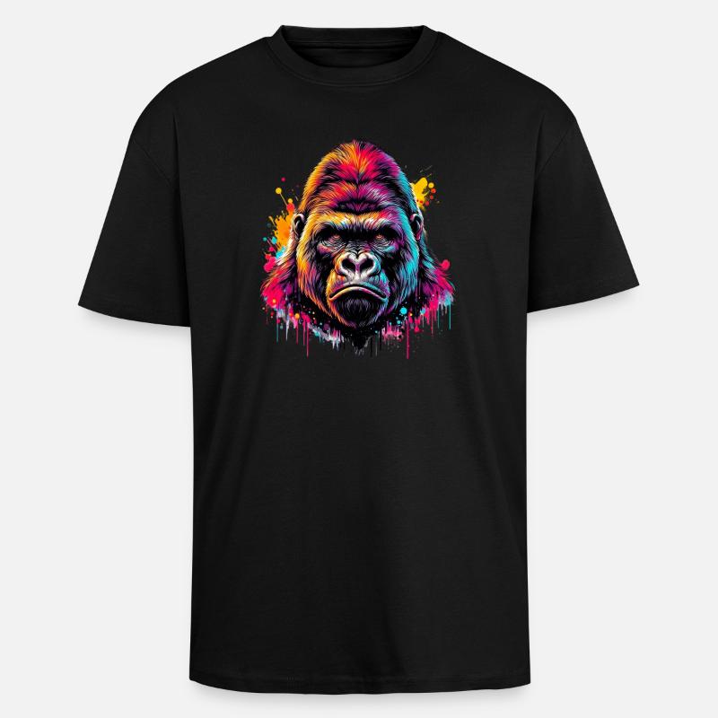 Gorilla - Unisex Oversized Heavyweight T-shirt - black