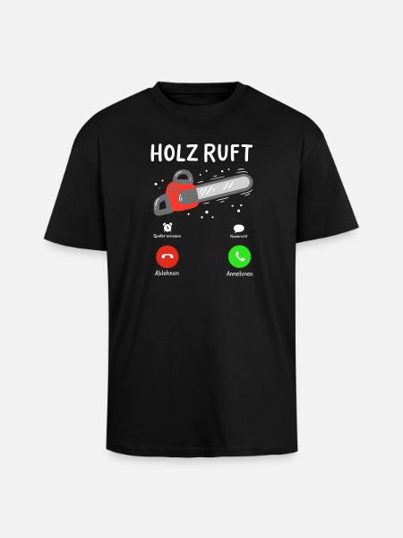 Holz Holzfäller - Oversized Heavyweight Unisex T-Shirt - Schwarz