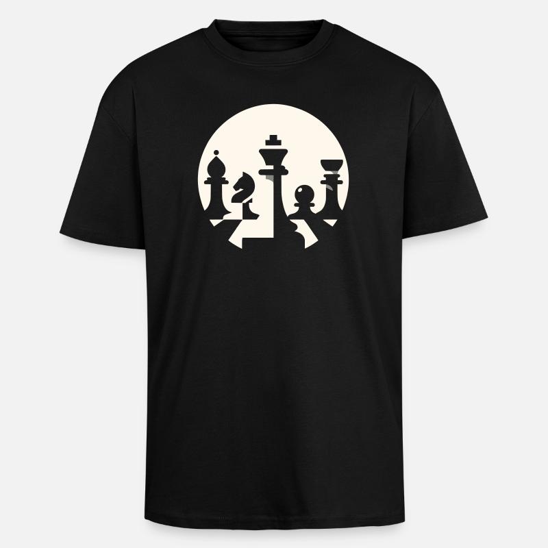 Résumé d’échecs - T-shirt unisexe oversize épais - noir